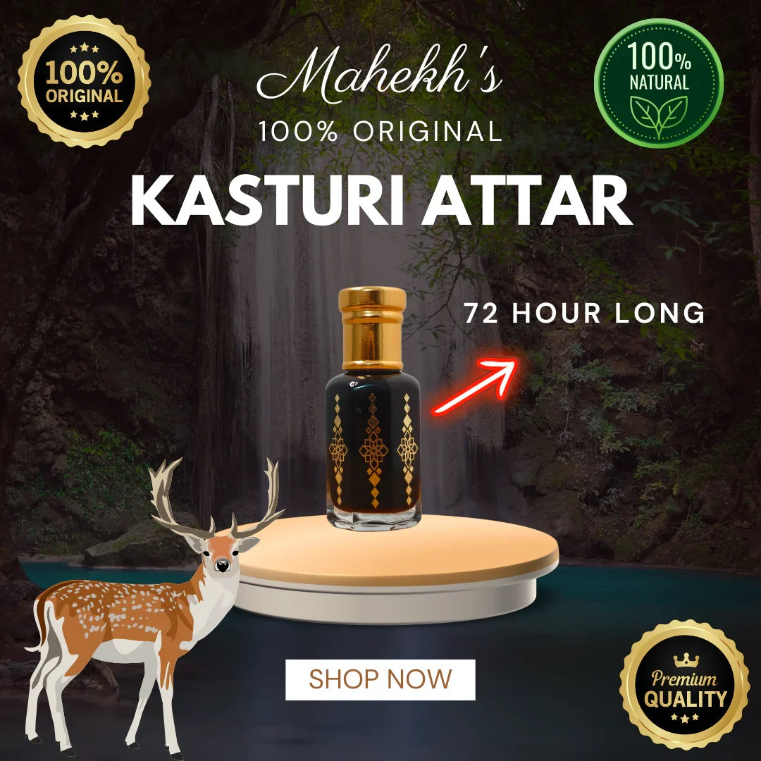 Original Kasturi Attar | Long-Lasting & Exotic Musk | Pack of 2 | 15ML + 15ML