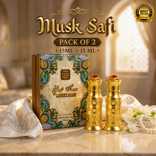 Musk Safi Premium Long Lasting Attar 15ML + 15ML [Pack of 2 | Ramzan Offer]